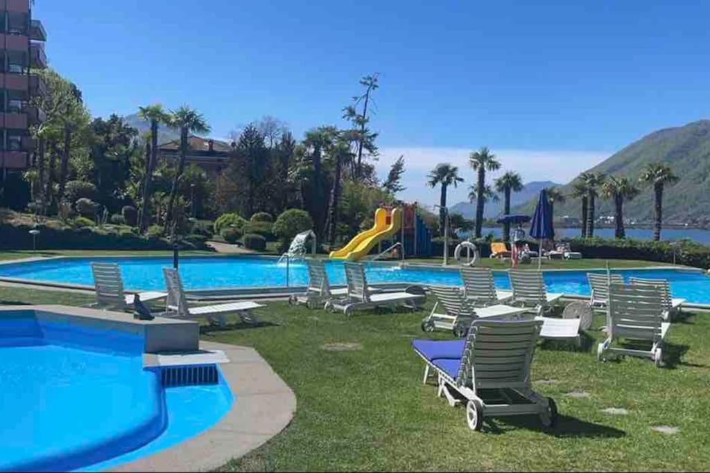 Appartamento Con Piscina E Sauna Bissone Zewnętrze zdjęcie